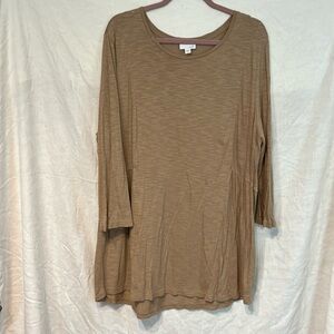 J Jill tunic size XL in light cocoa brown color.